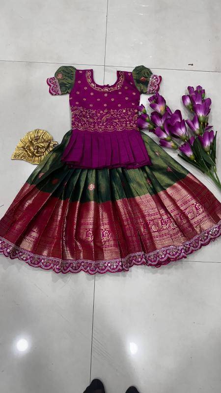 NEW LAUNCING KIDS LEHENGA CHOLI simmer Wholesale kids boutique clothing